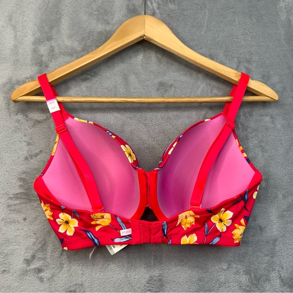 Pink Victoria’s Secret Wear Everywhere T-Shirt Floral Push-Up Bra.  36DD (NWT). - Picture 2 of 8